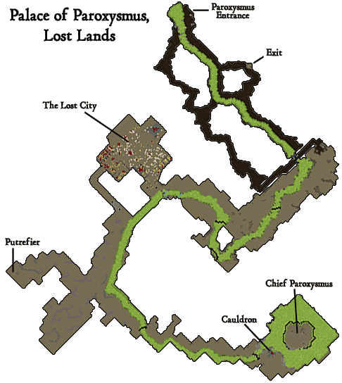 Palace of Paroxysmus Dungeon Map